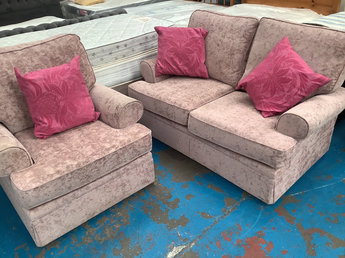 M and s 2 seater and armchair