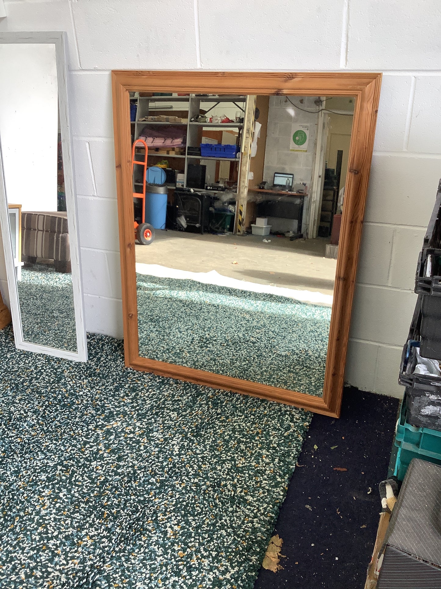 Pine frame mirror