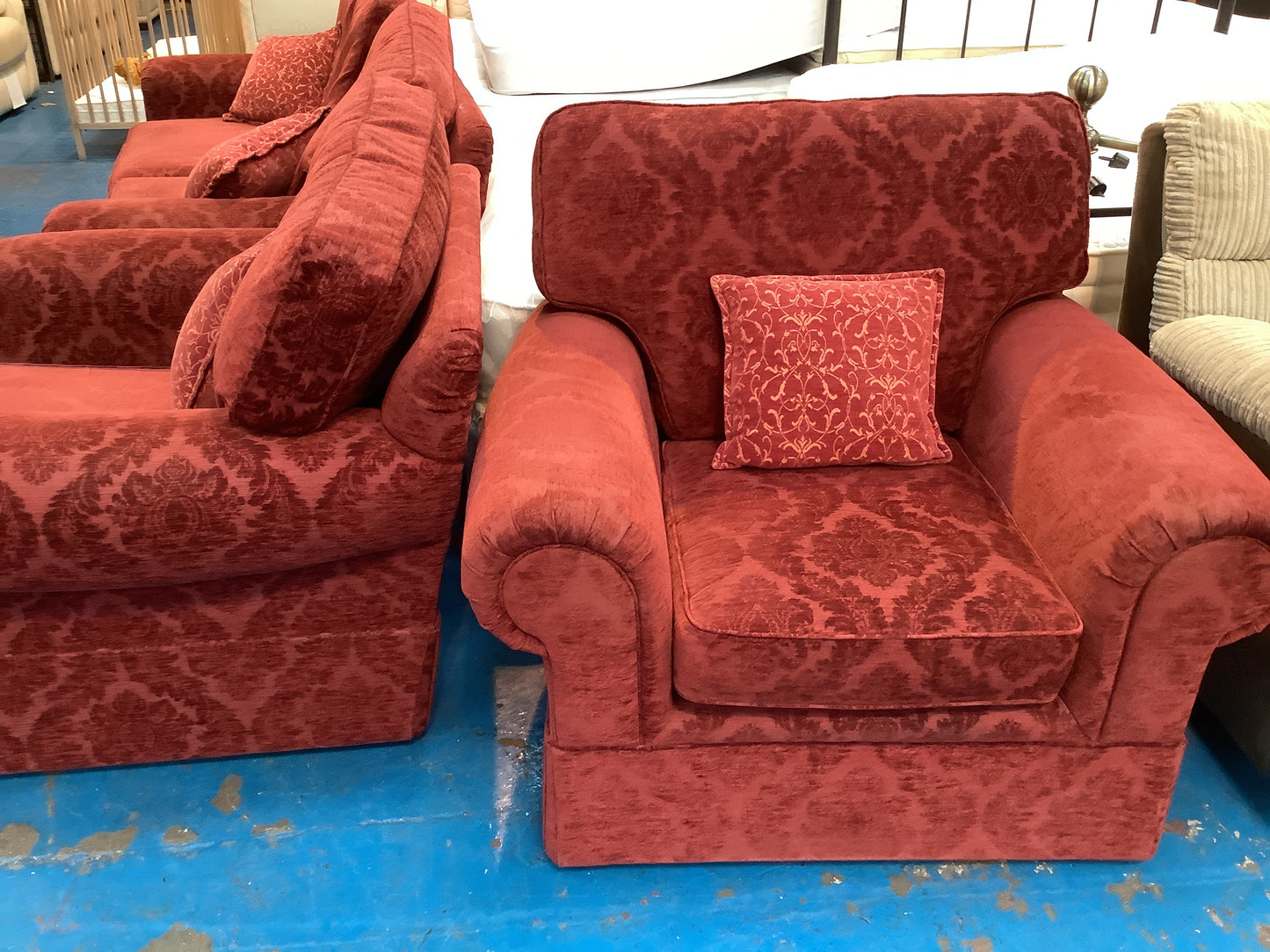 3 seater and 1 armchair