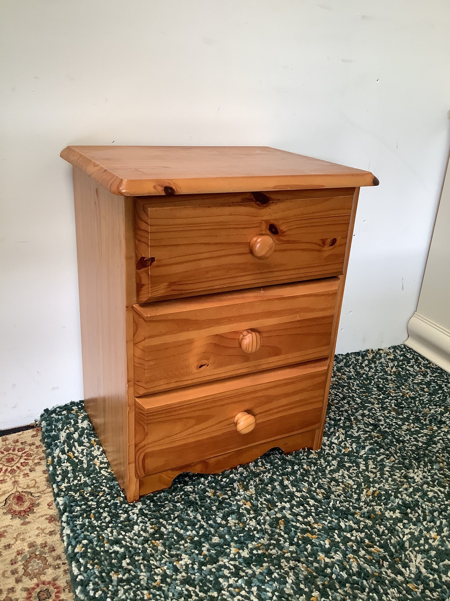 Pine bedside cabinet