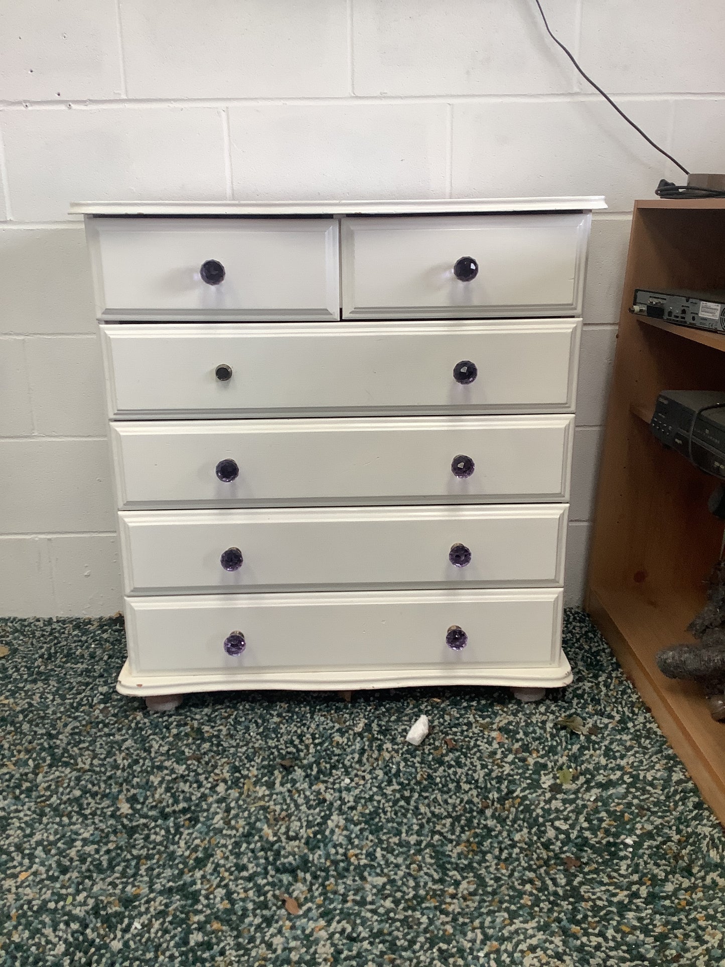 White drawers
