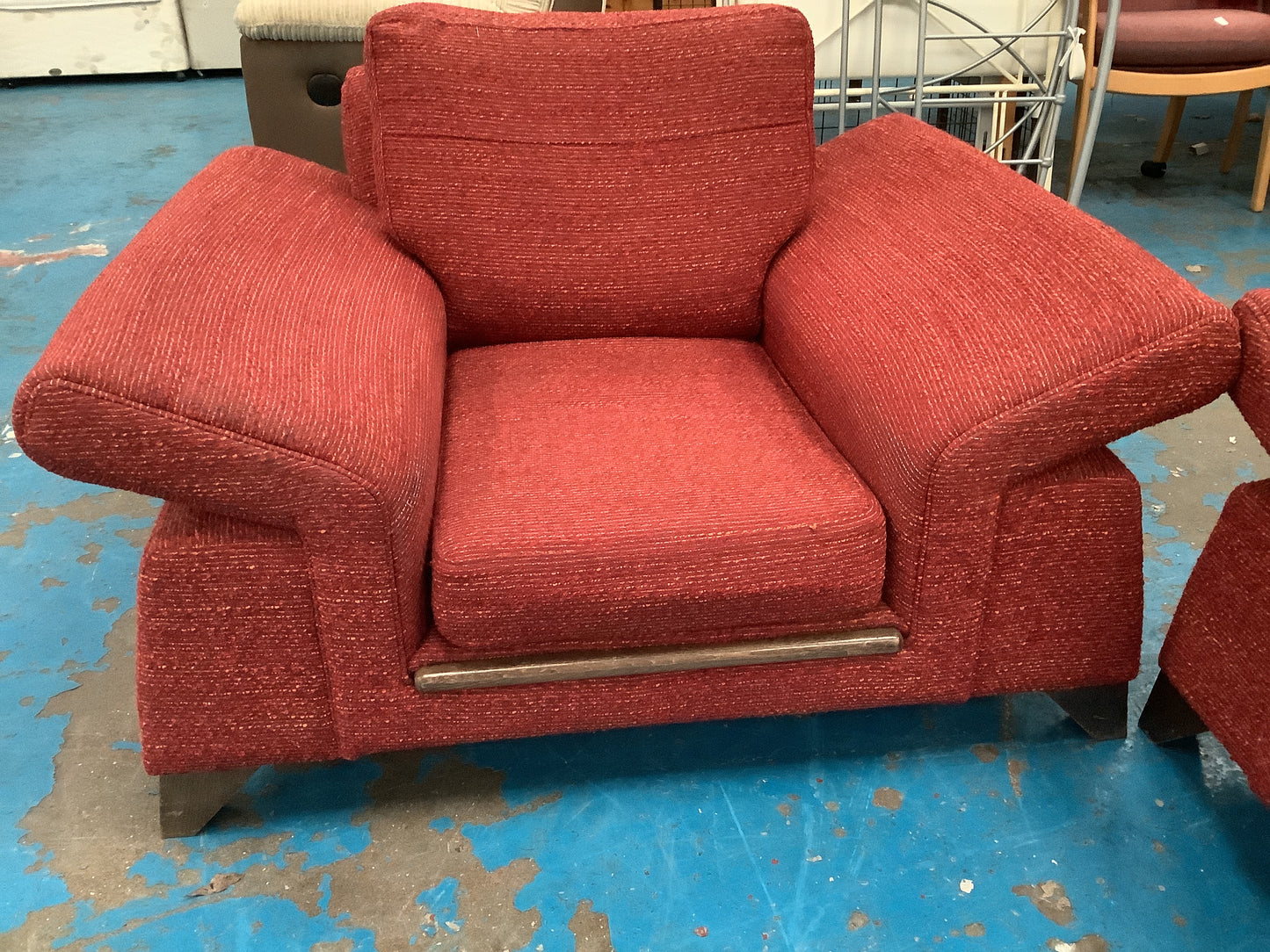 2 seater, armchair and poufee