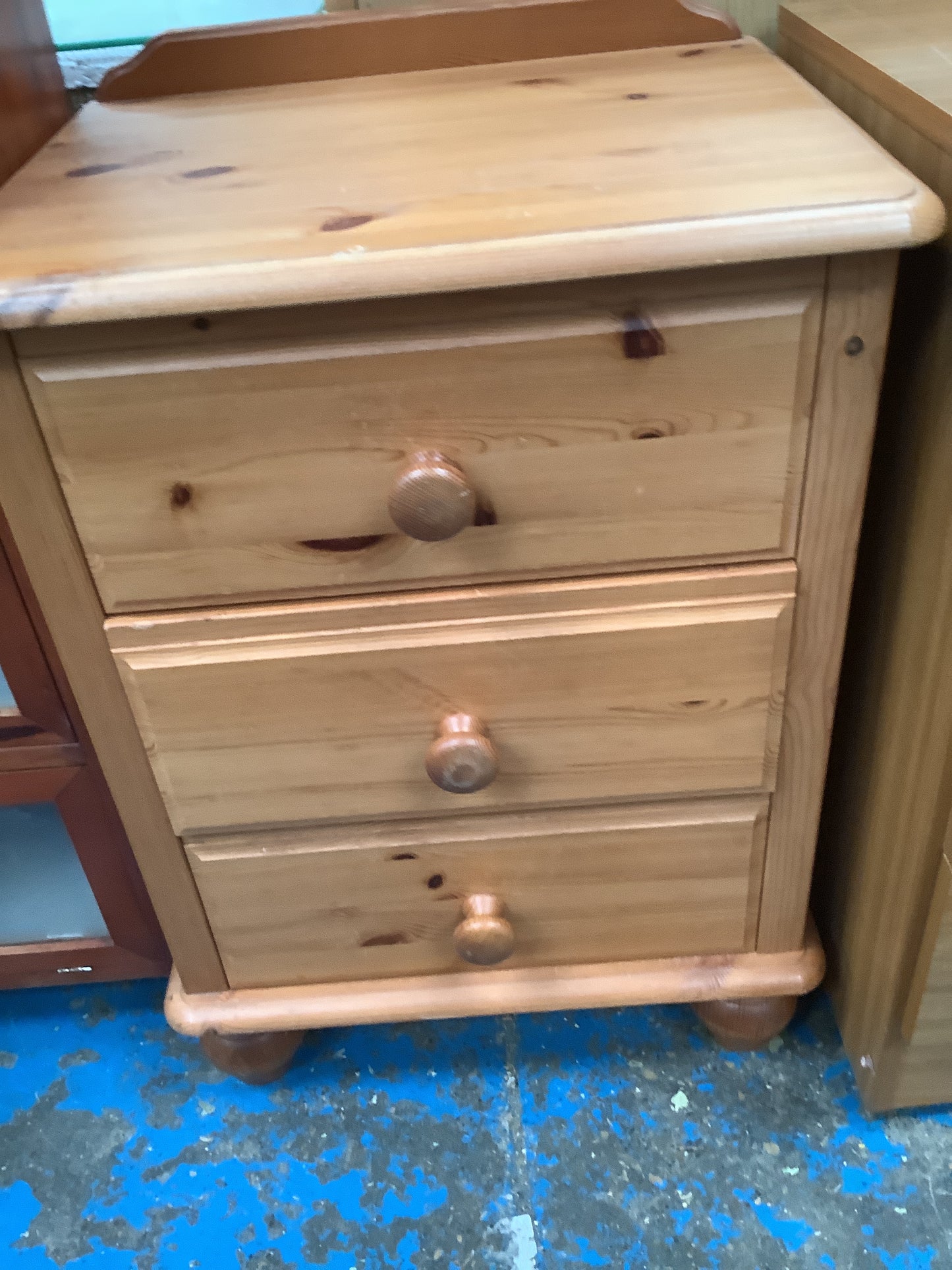 Pine bedside cabinet