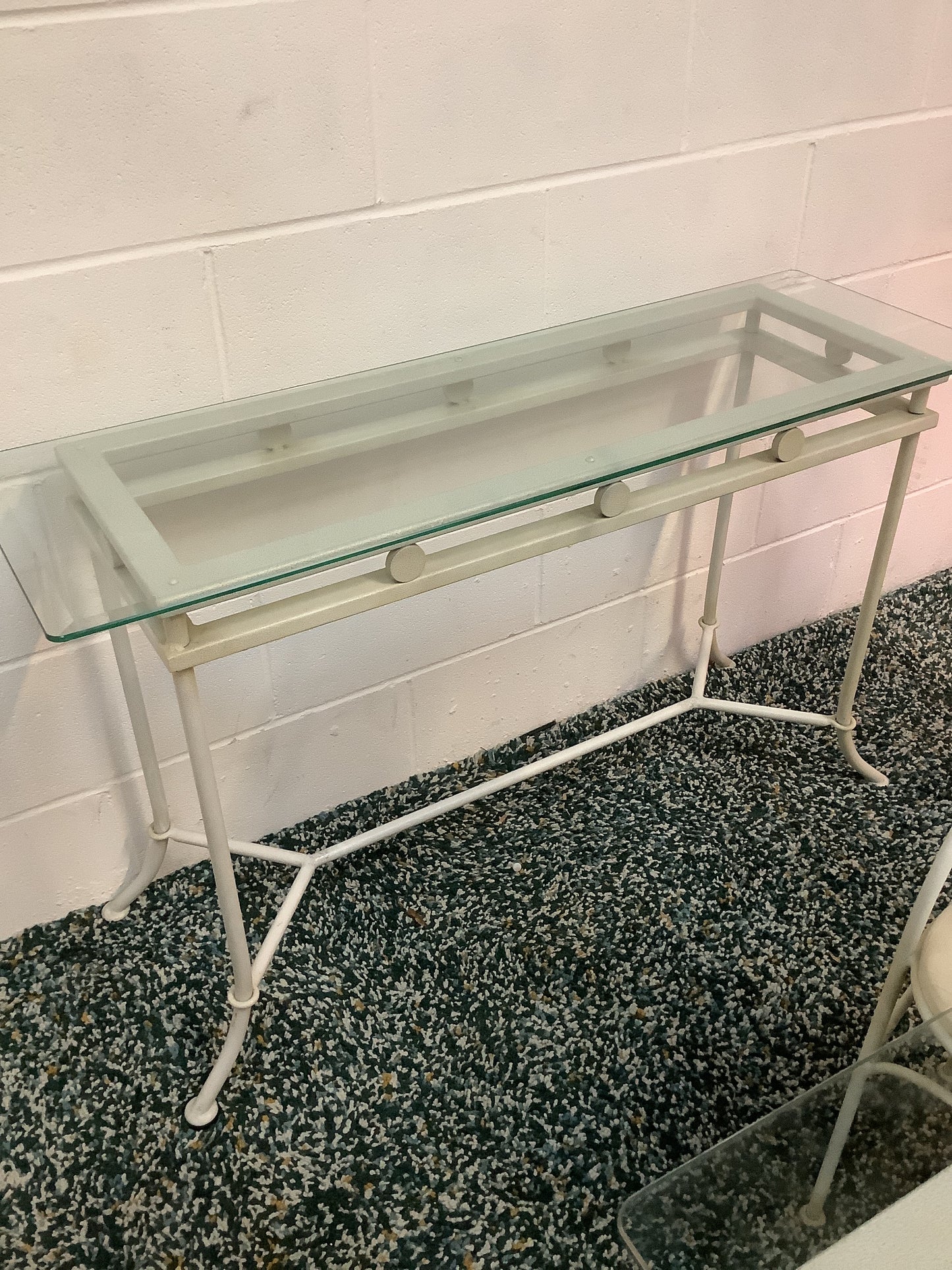 Glass side table
