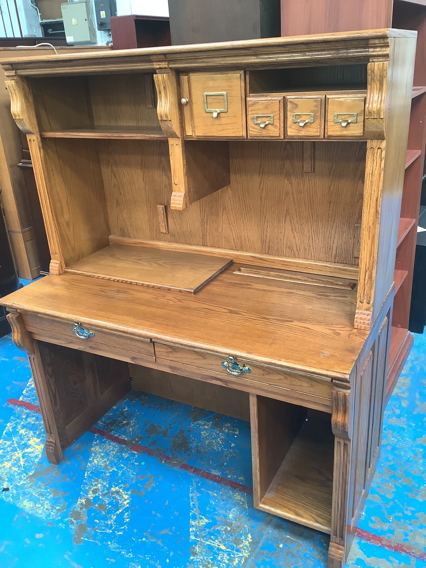 Solid wood desk