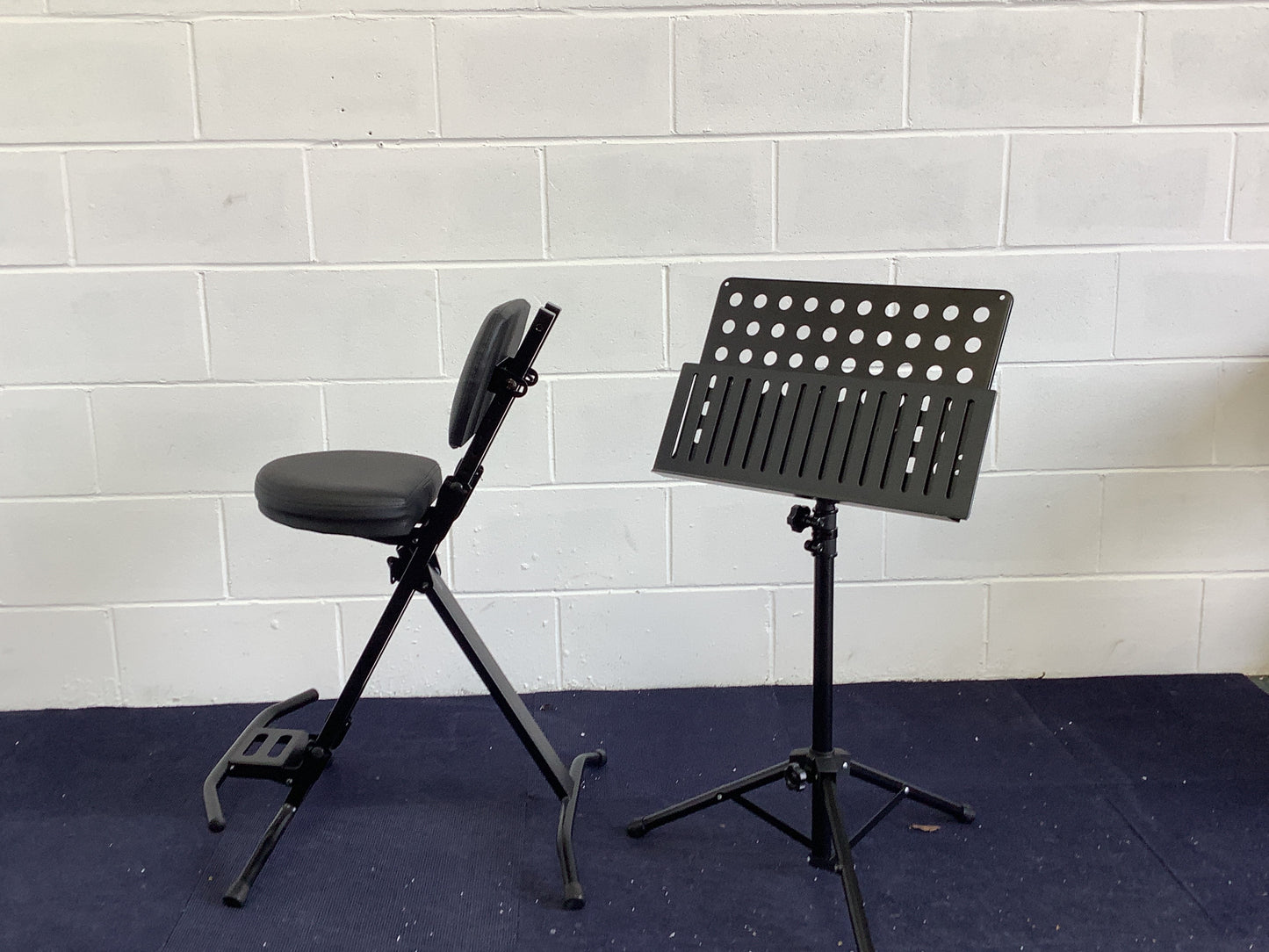 Music stand and chair