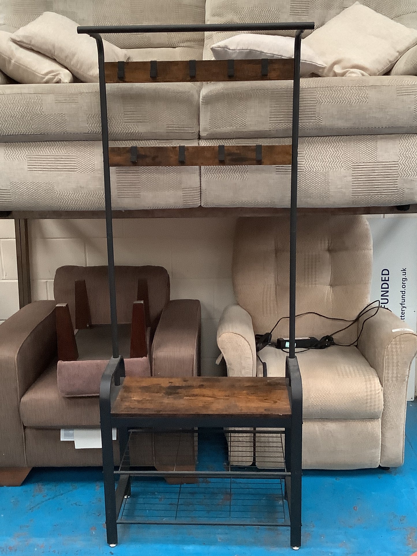 Coat and shoe stand