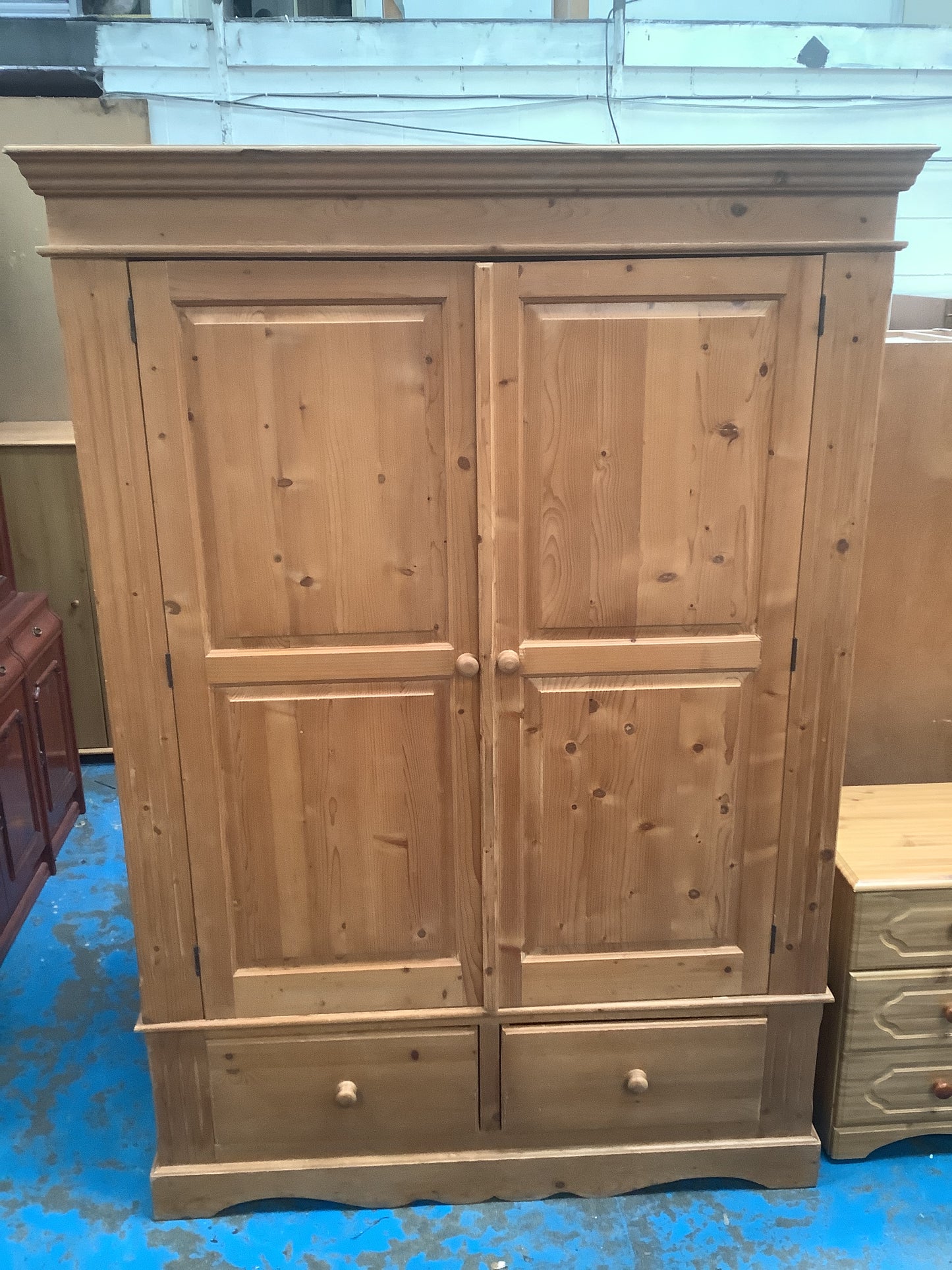 Large pine wardrobe