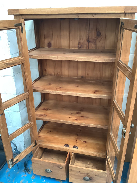 Oak display cabinet