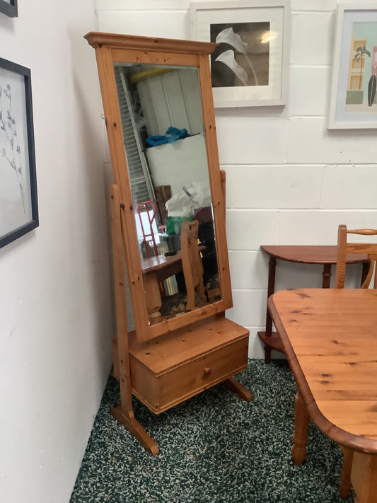 Standing pine mirror