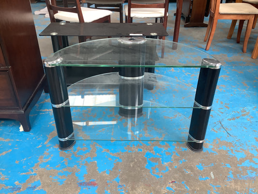 Glass tv stand