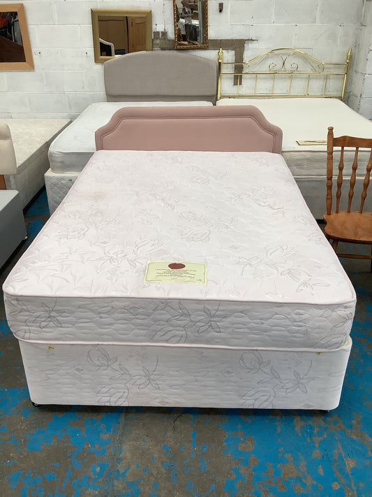 Double bed, mattress and headboard