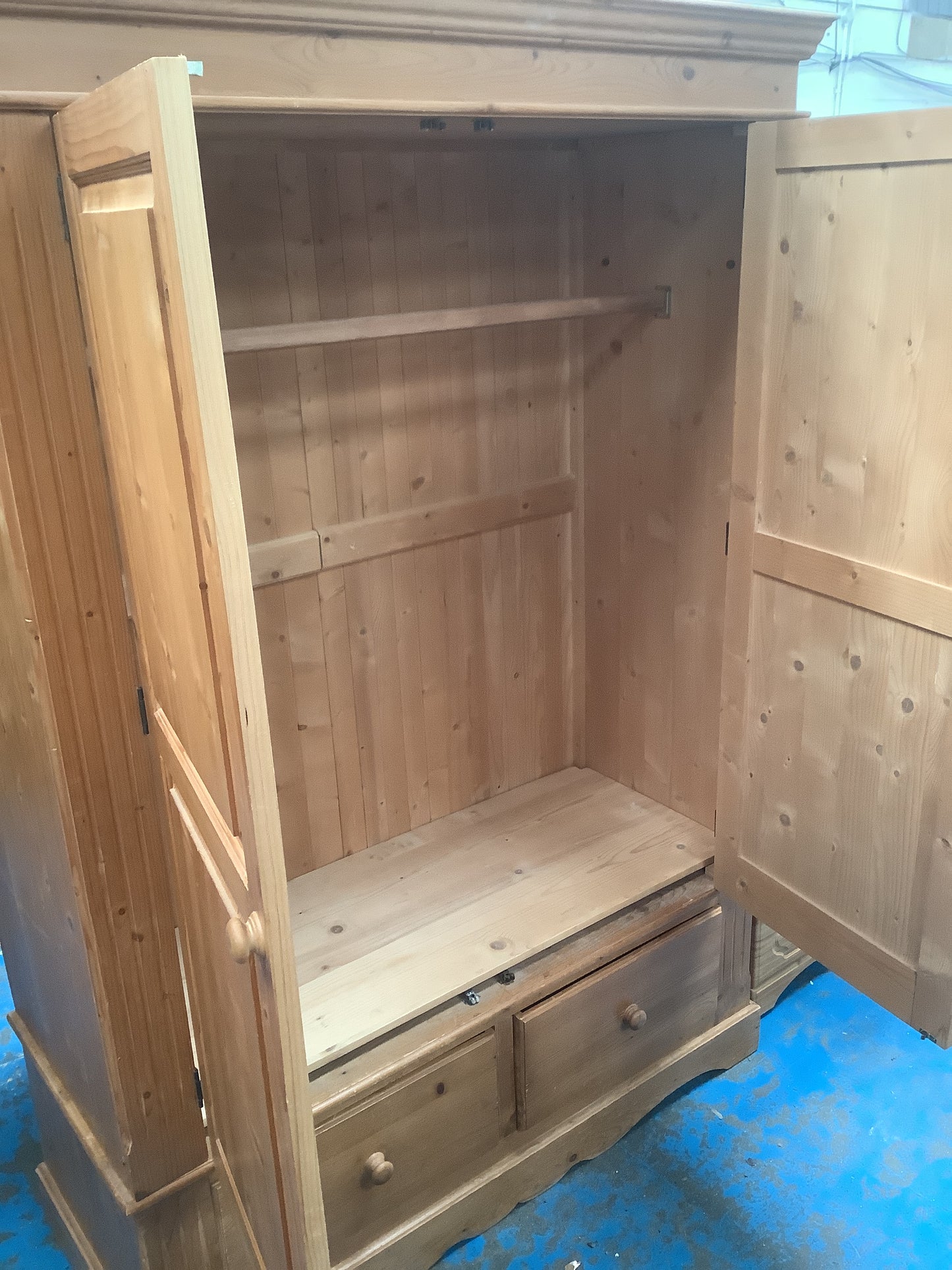 Large pine wardrobe