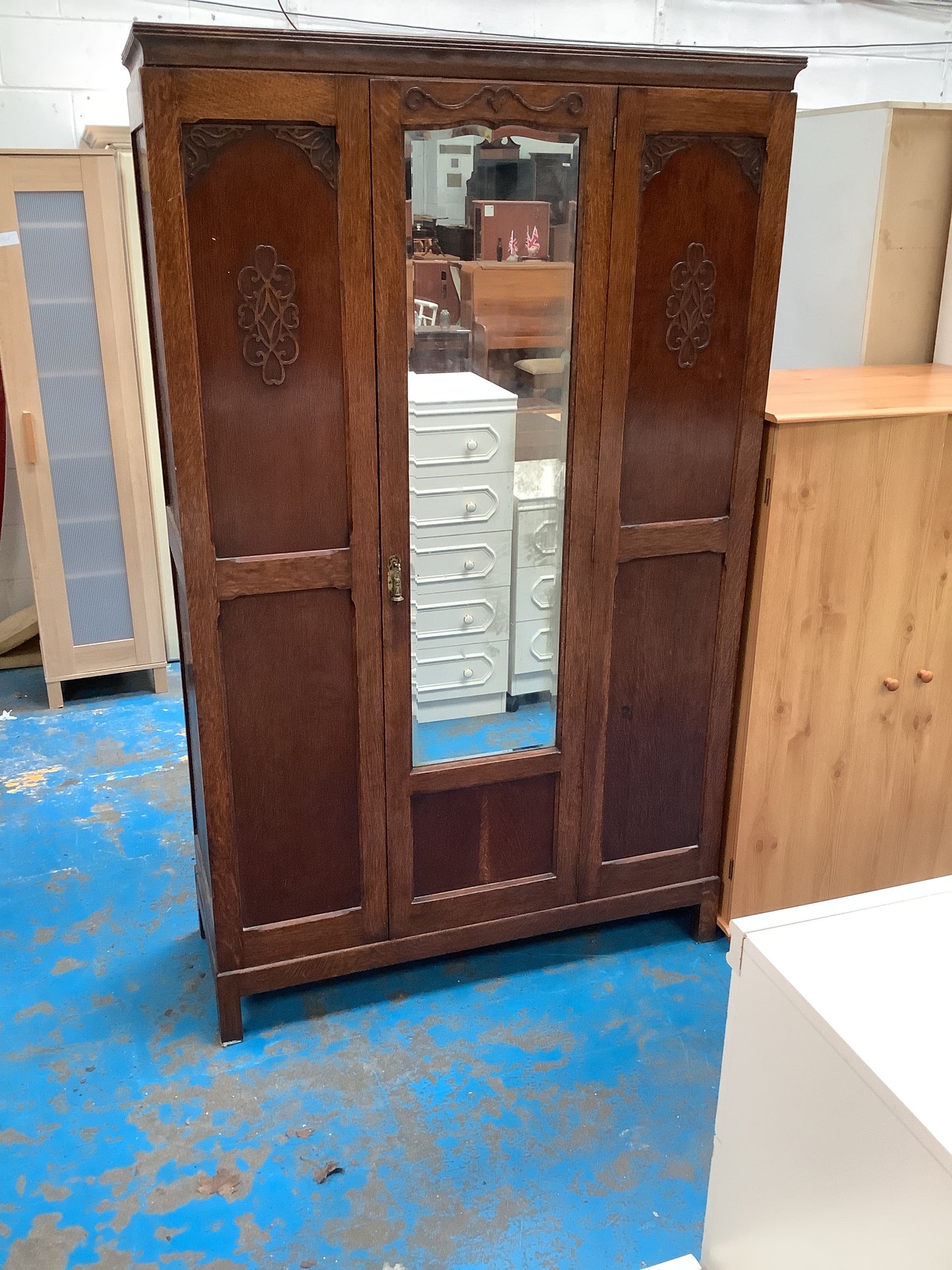 Vintage mirrored wardrobe