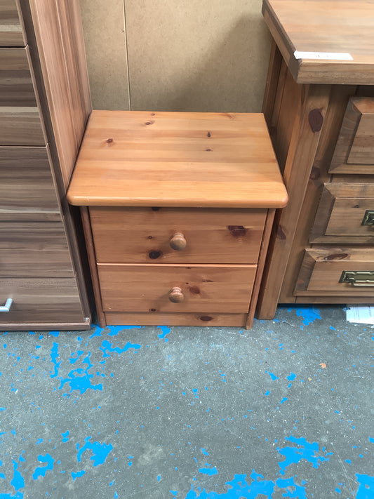 Pine bedside cabinet