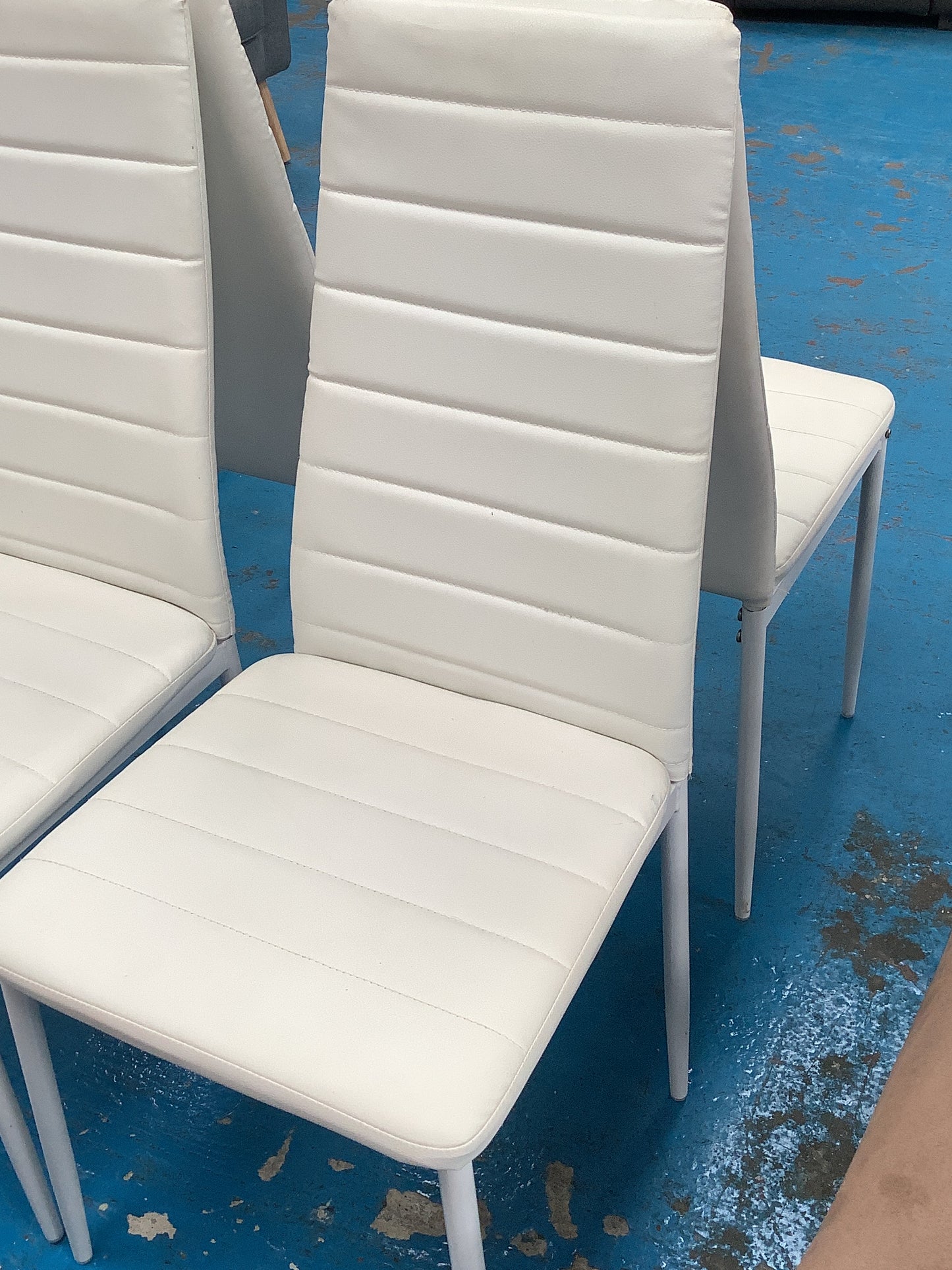 White dining chairs