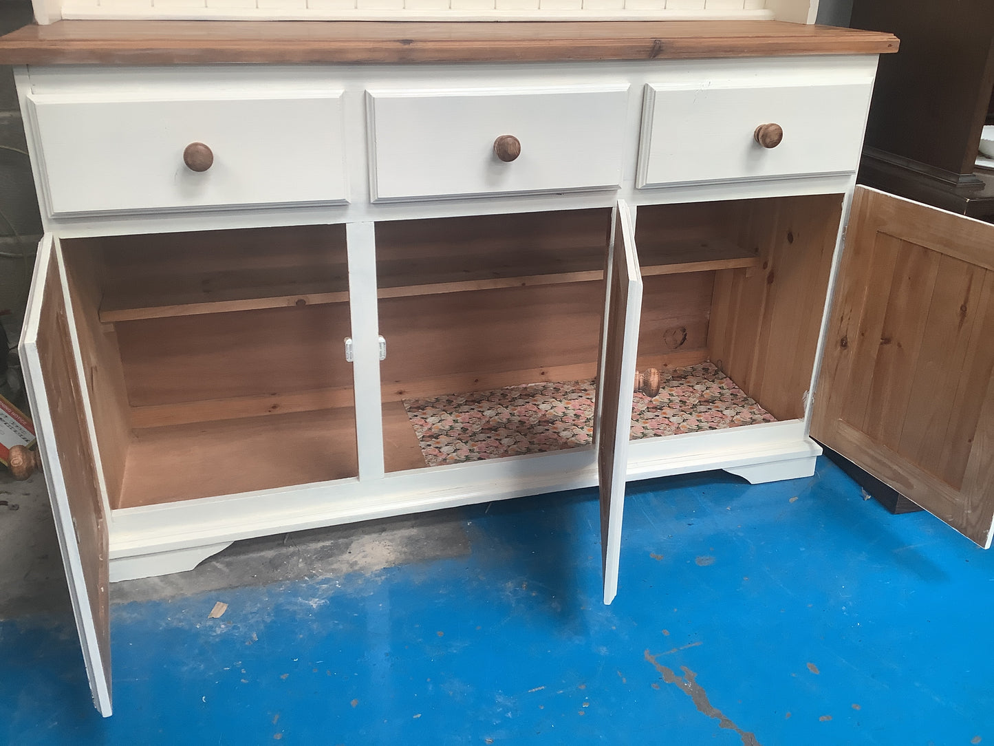 Pine hand painted dresser