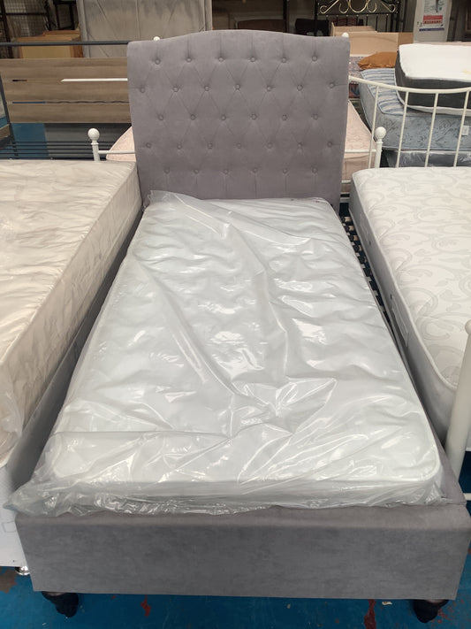 Single bed frame with new mattress