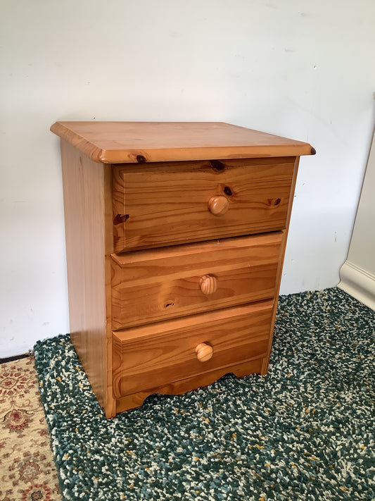 Pine bedside cabinet