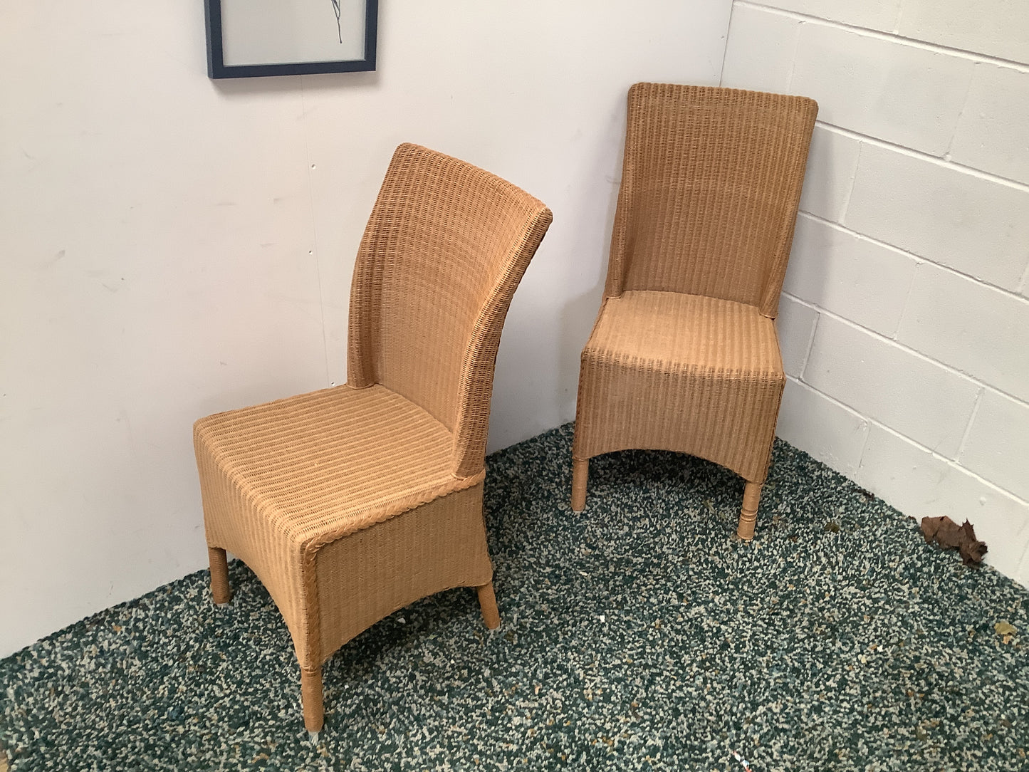 Lloyd loom wicker chairs