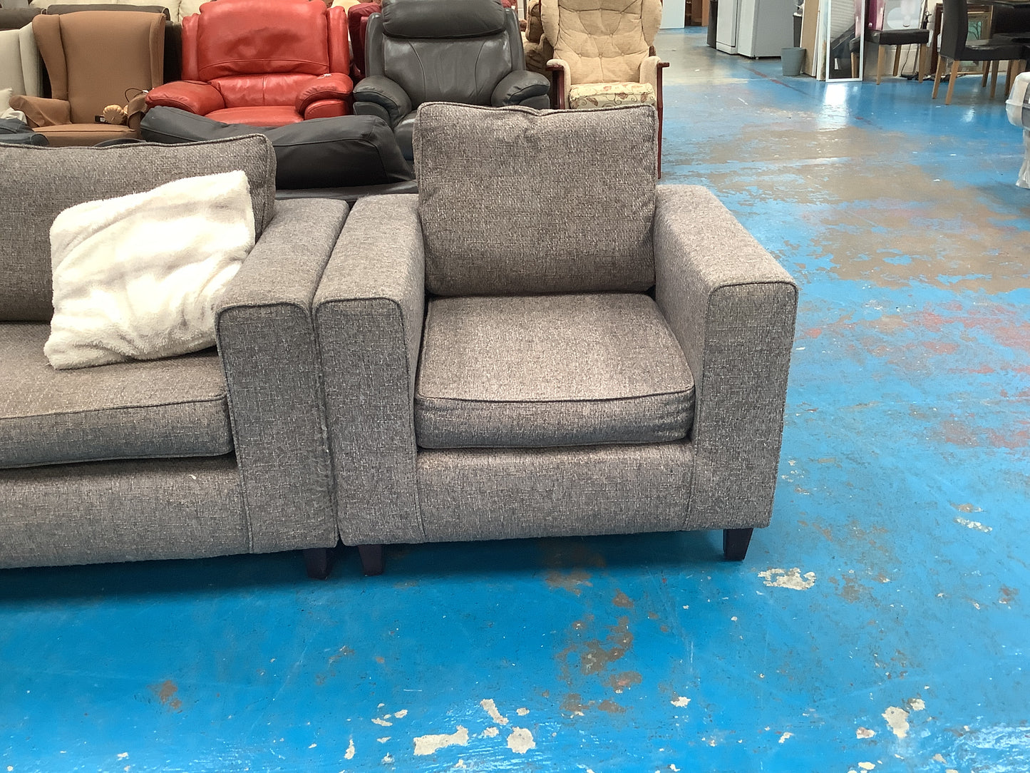 2 seater and armchair
