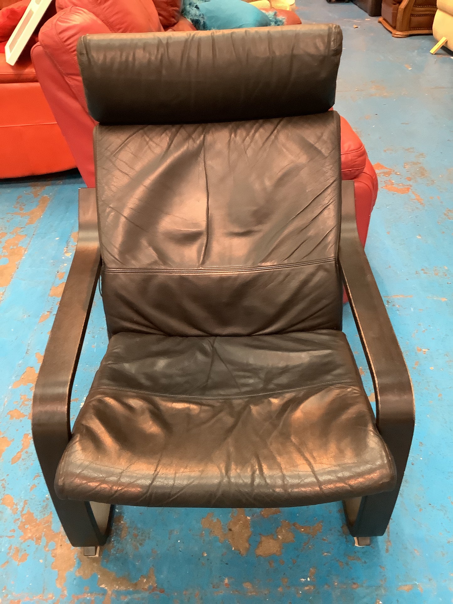 Brown Faux Leather Chair