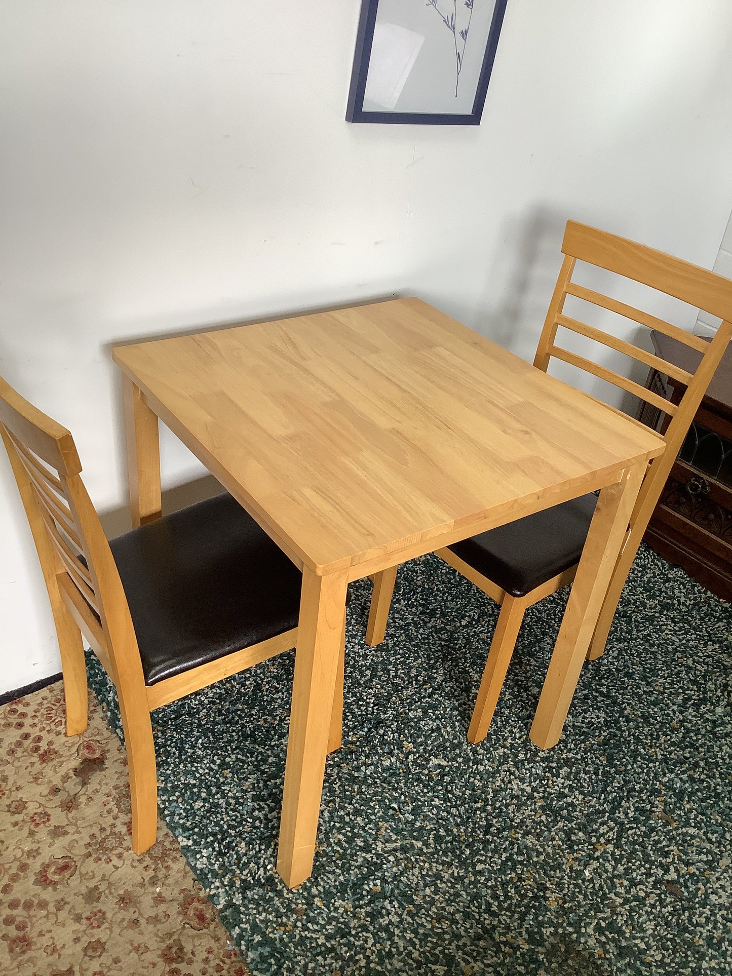 Dining table and 2 chairs