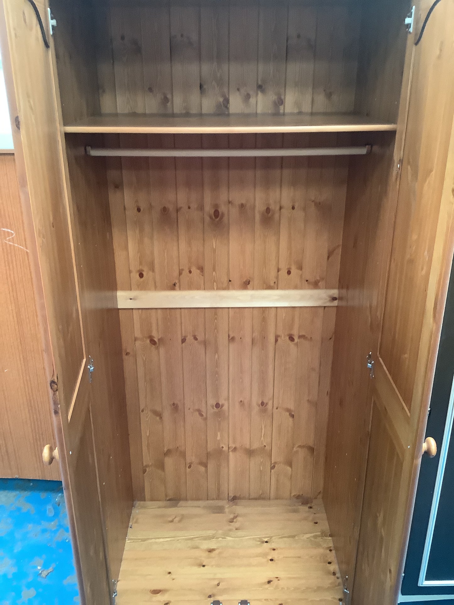 Tall pine wardrobe