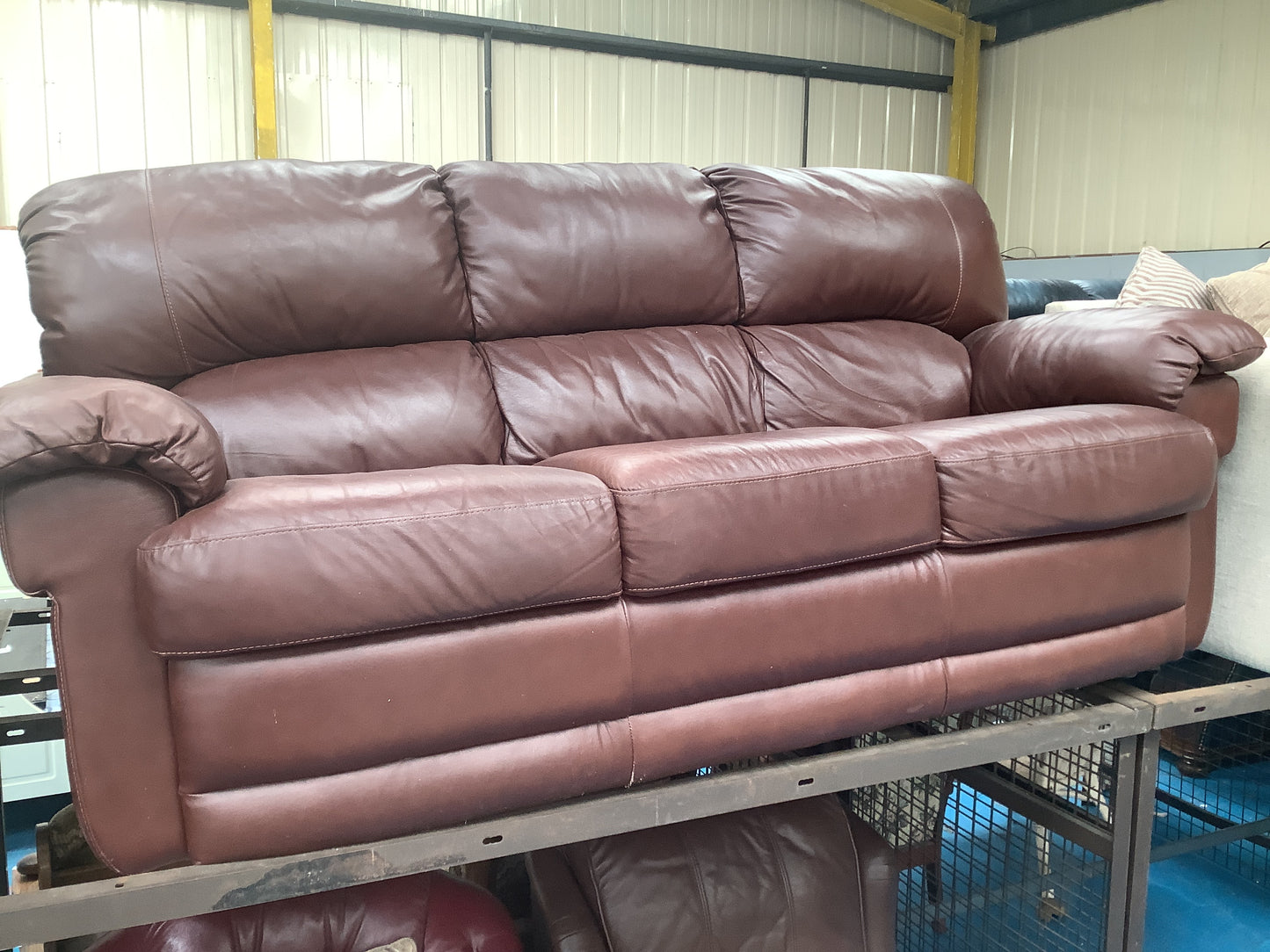 Leather 3 seater sofa