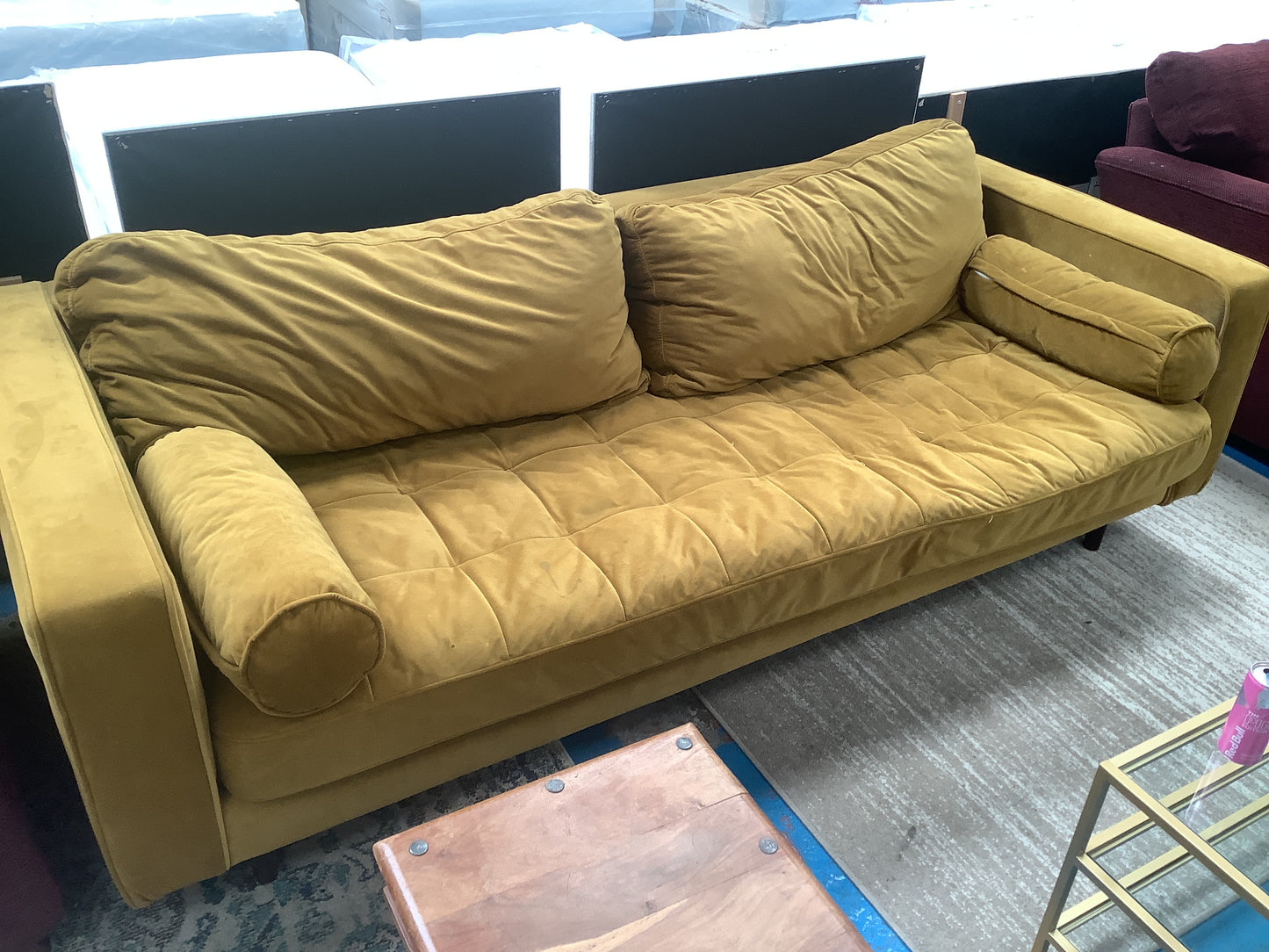 Mustard 3 seater sofa