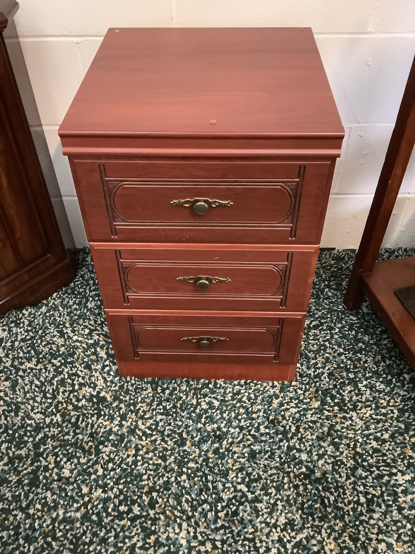 Bedside Drawers with Glass Top