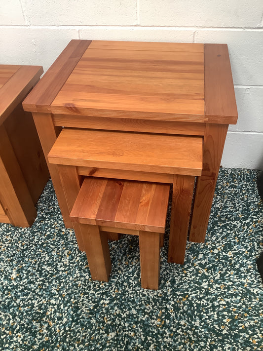 Pine nest of tables
