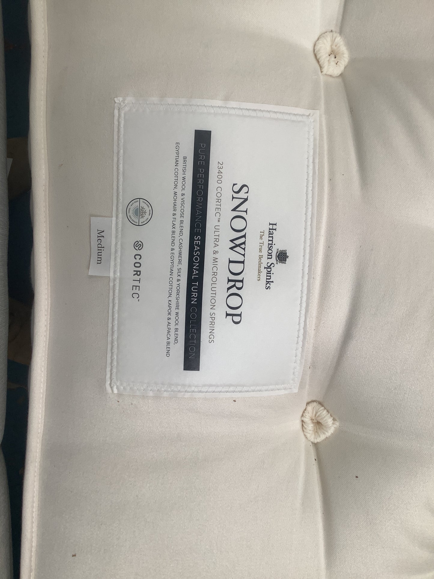 Super Kingsize Bed, mattress and headboard