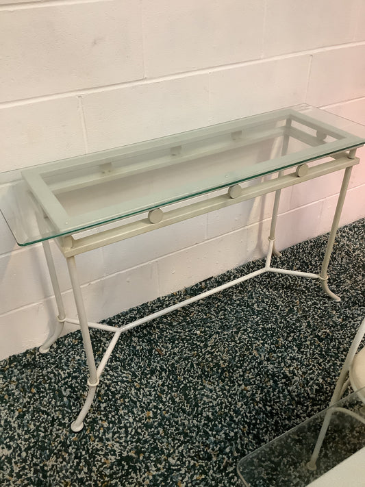 Glass side table