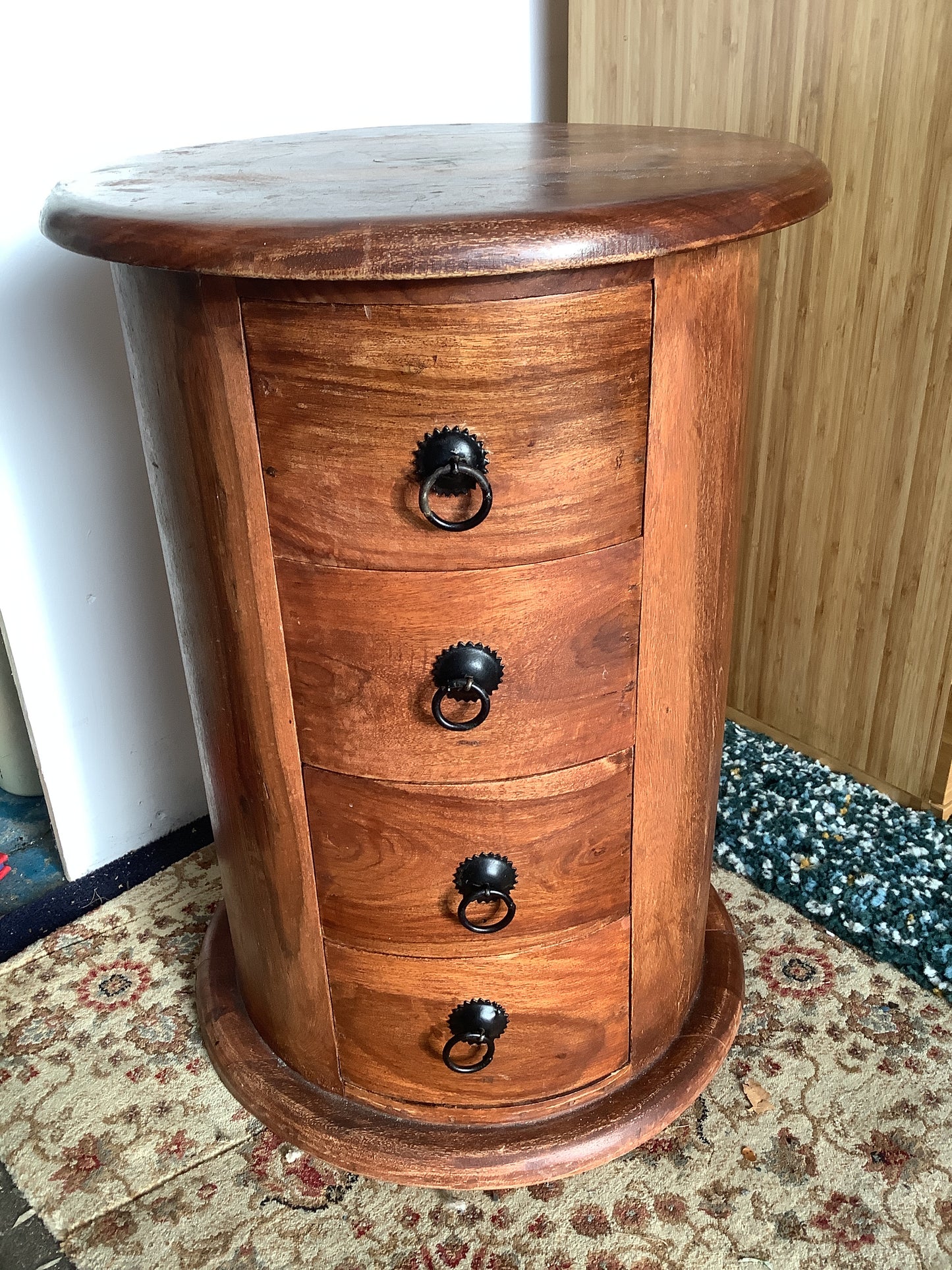 Drum Chest with Iron Handles