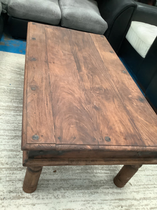 Dark wood coffee table