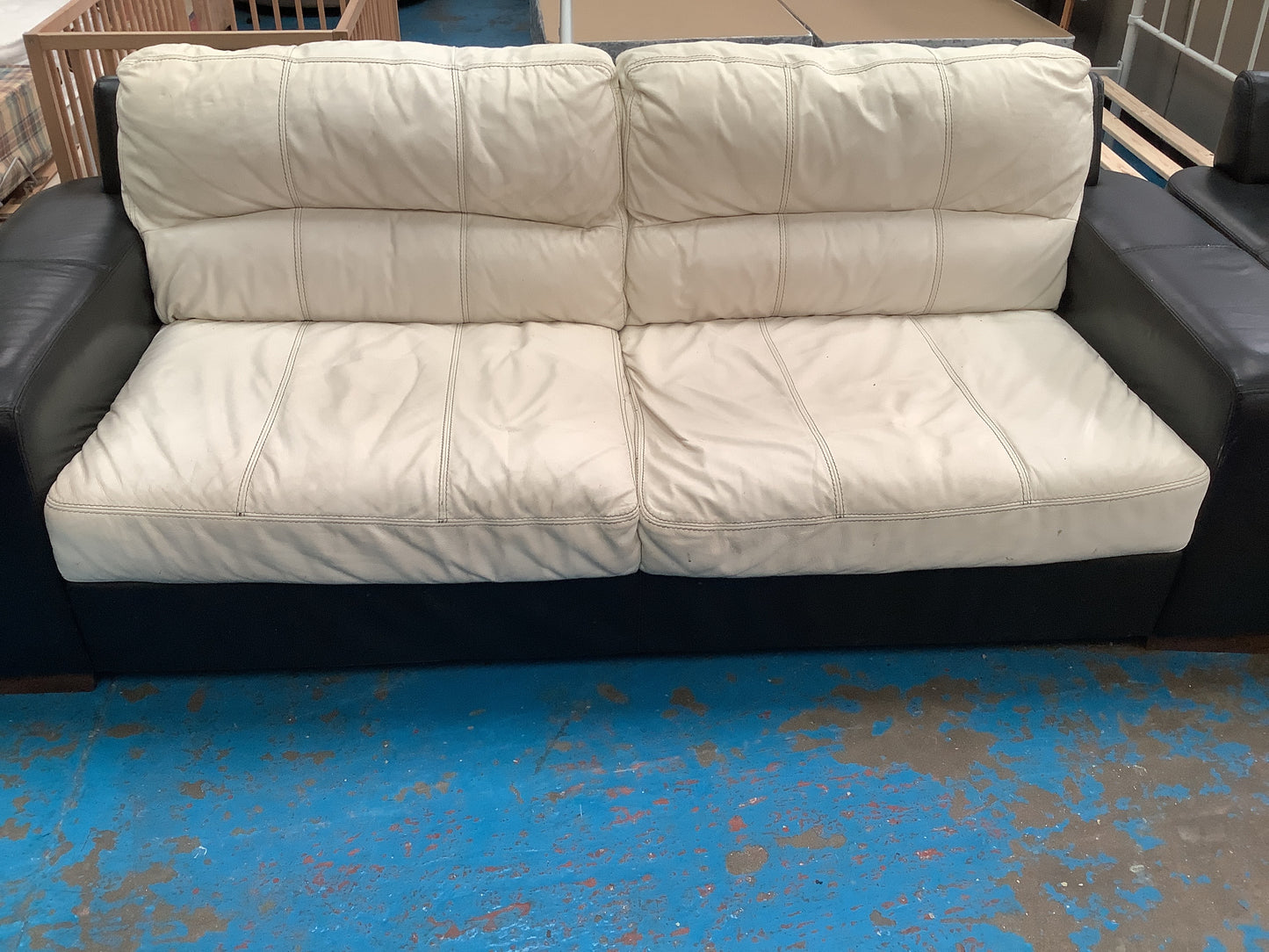 3 seater, armchair and pouffee