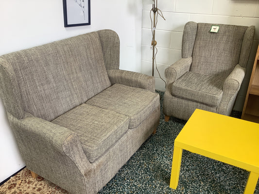 2 seater and armchair