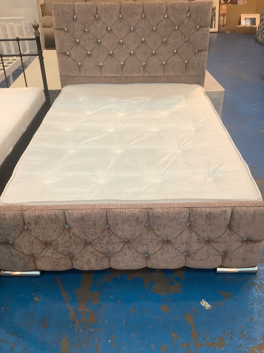Double bed frame and mattress