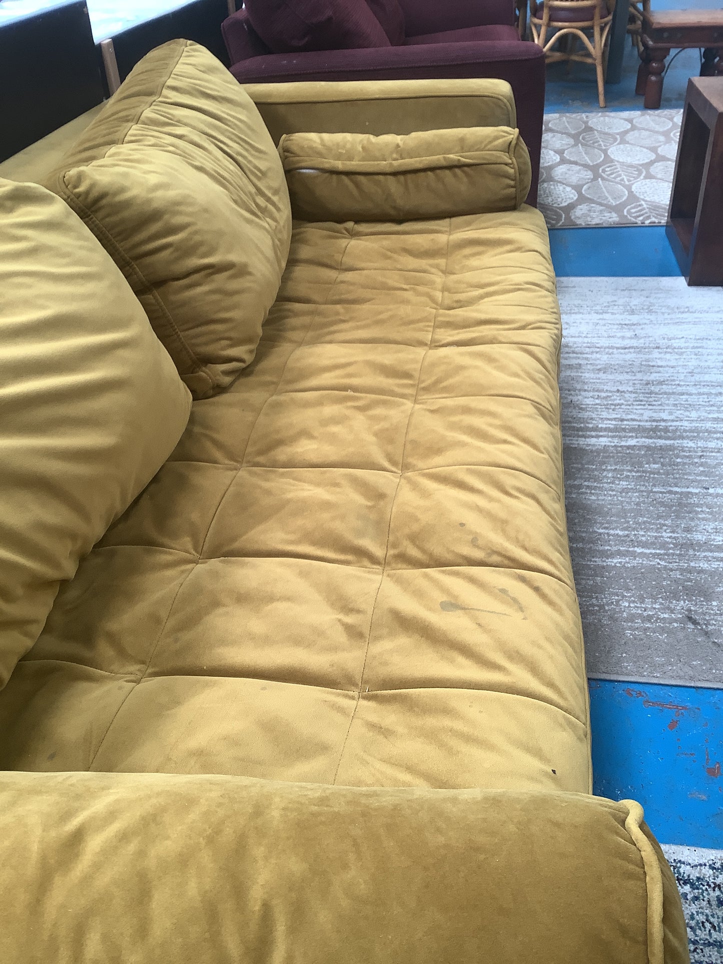 Mustard 3 seater sofa