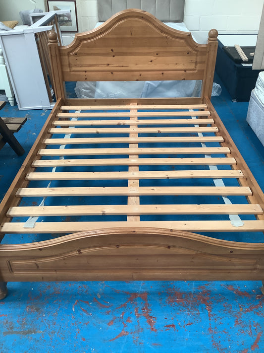 Pine double bed frame
