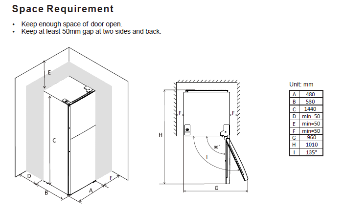Fridge Freezer in White