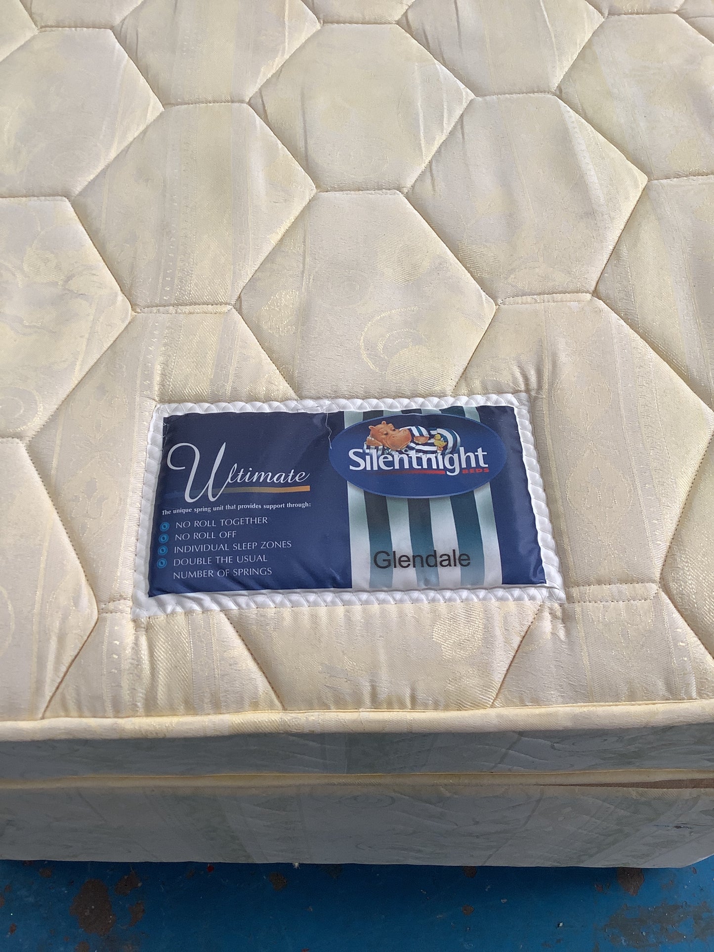 Single bed and mattress