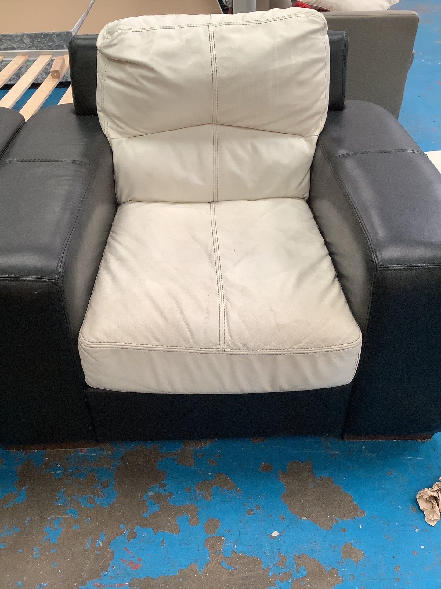 3 seater, armchair and pouffee