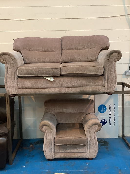 2 seater and armchair