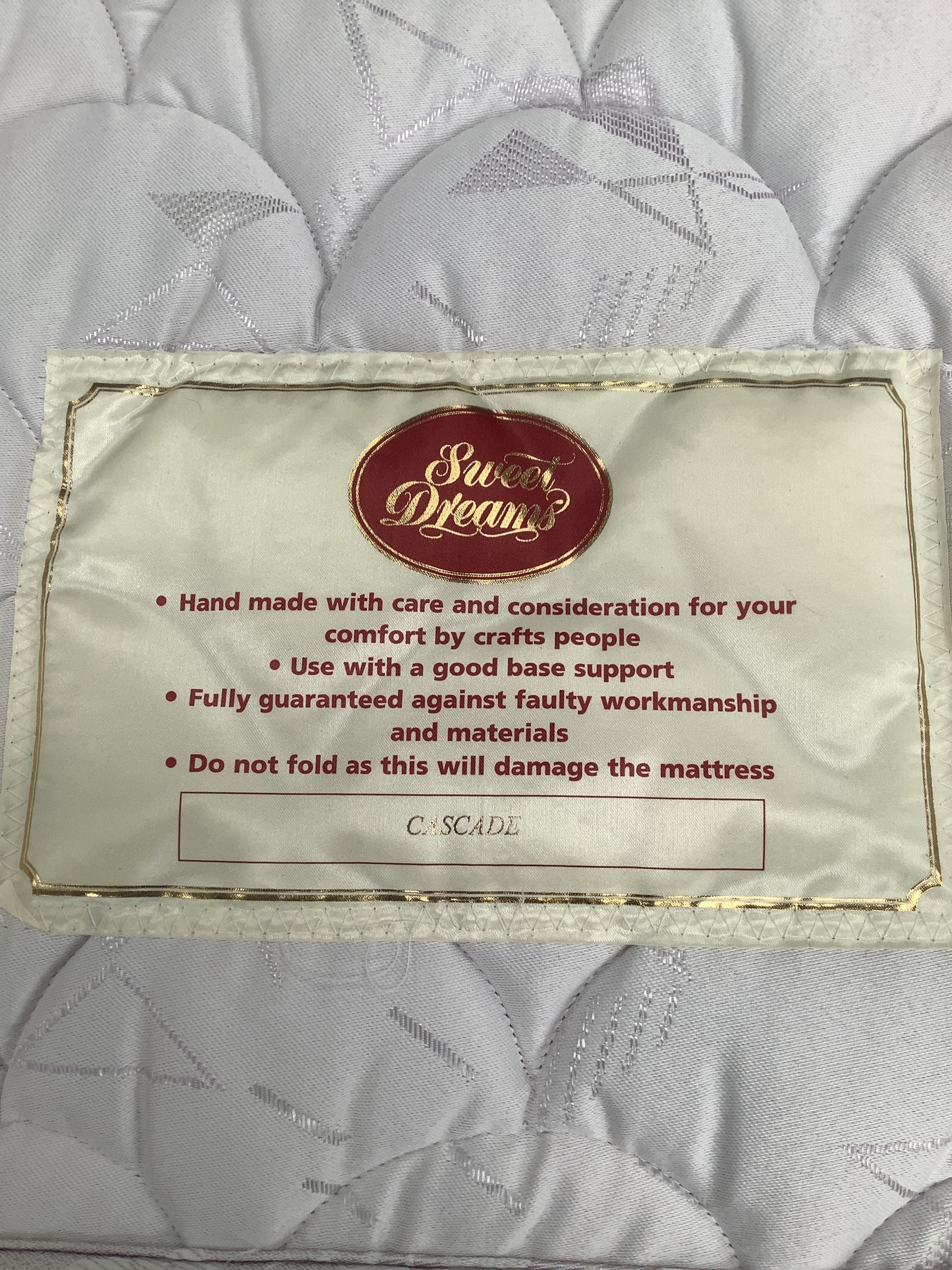 Single divan bed and mattress