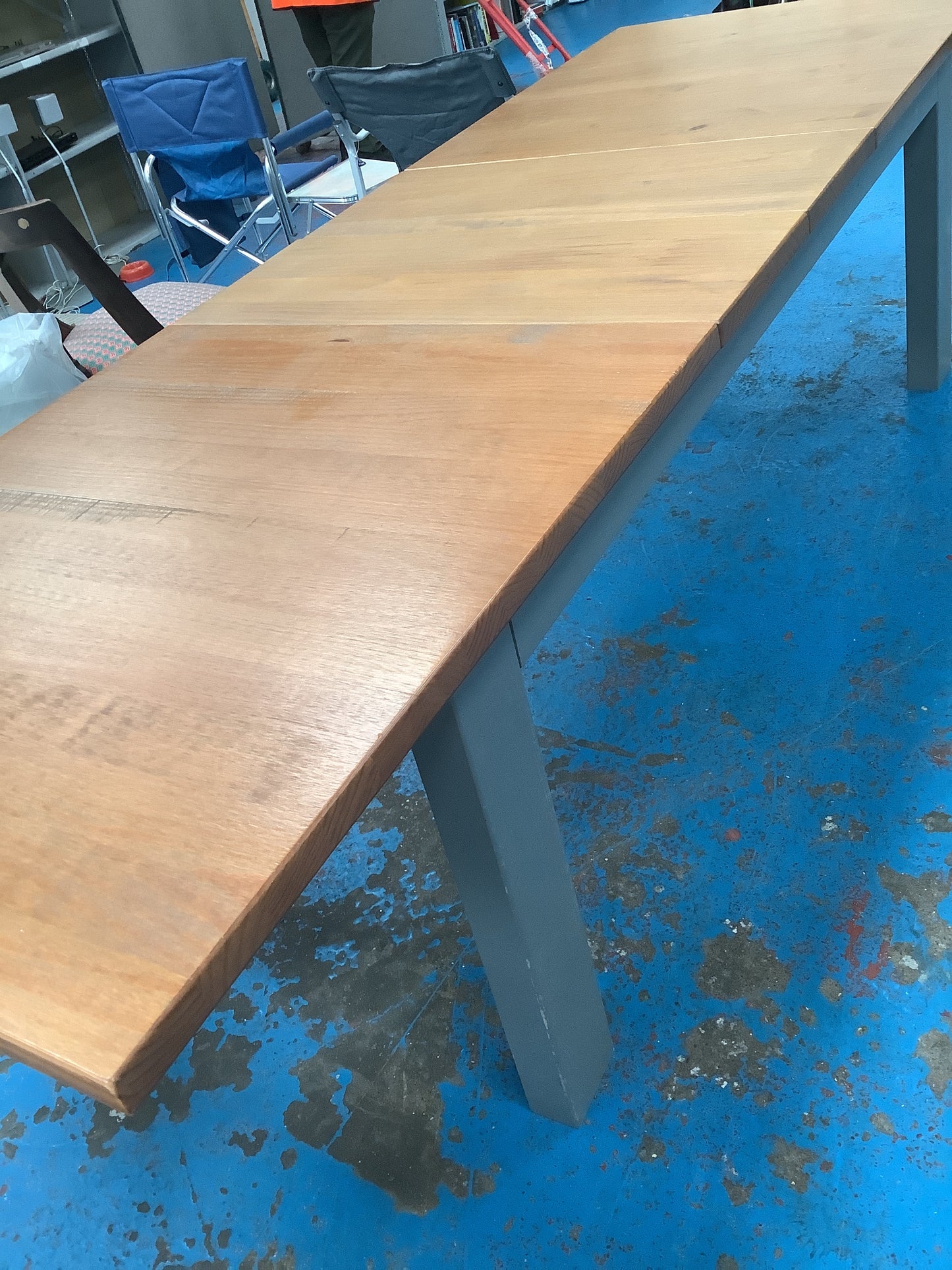 Large oak dining table