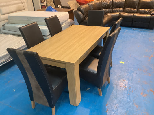 Dining table and 6 chairs