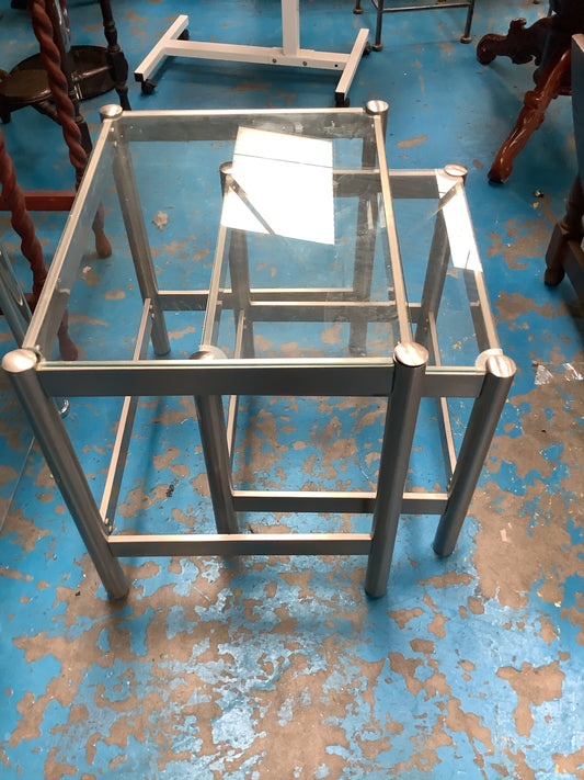 Glass nest of tables