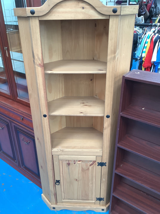 Wooden Corner Bookcase